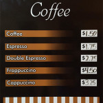 coffee menu